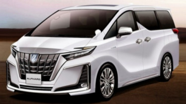 Eksterior Toyota Alphard baru dalam bentuk desain digital
